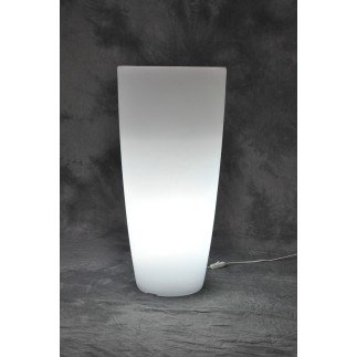 VASO HOME LIGHT TONDO CM.40X90H.GHIAC/BIA - 1