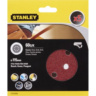 PIRANHA/STANLEY STA32002 (X32002) 5 DISCHI VEL.ROT-ORB 115 GR.60 - 1