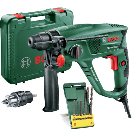 BOSCH-V MARTELLO PERFOR.600W PBH 2500 SRE KIT C/6 PUNTE - 1