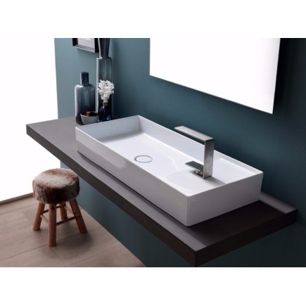 ALICE CERAMICA - LAVABO APPOGGIO HIDE 85X37 BIANCO