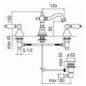 ANTICA - BATTERIA BIDET 3 FORI ANTICA CROMO